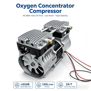 Concentrador de Oxígeno Portátil sin Aceite, 120L/min, Bajo Ruido, CA 110V/220V, con Motor para Uso Médico Doméstico - Product Image 1