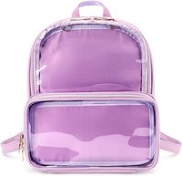 Sac à dos d'école pour enfants FAMA Factory Pins Bag, sac à dos transparent en vinyle à double fenêtre, style kawaii pour étudiants