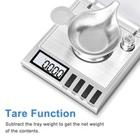 Balance numérique de poche précise 50g/0,001g, idéale pour peser les bijoux et les diamants, écran LCD, fonctionne sur piles