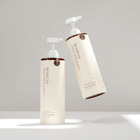 500ml vide rond shampooing revitalisant cheveux bouteille de lotion liquide étiquette personnalisée 750ml PET Gel douche bouteilles en plastique