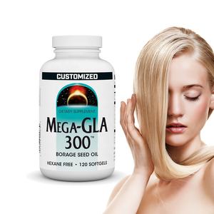 Vendite calde olio di borragine 1000 mg di acido GLA Gamma linolenico Softgels olio di borragine olio di borragine capsule - Product Image 2