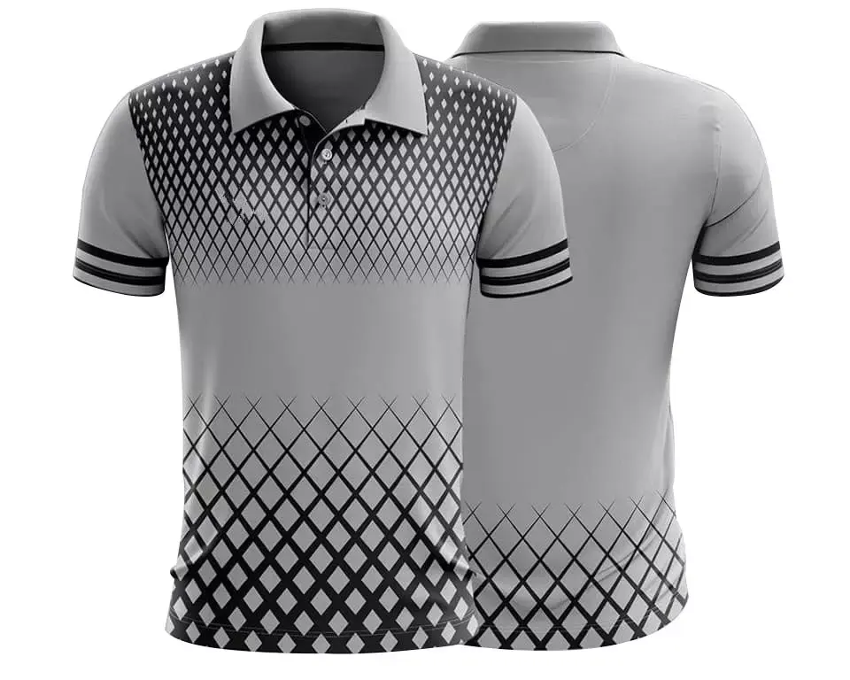 Camiseta deportiva de golf con logotipo personalizado, camisetas cortas con rayas impresas de poliéster, Camisa de algodón con cuello, Polo para hombre