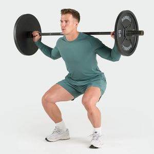 เสื้อยืดออกกำลังกายแขนยาวทรงหลวมแบบใหม่ ดีไซน์เองได้ ผ้าคอตตอน 95% ผสมอีลาสเทน 5% สำหรับผู้ชาย - Product Image 3