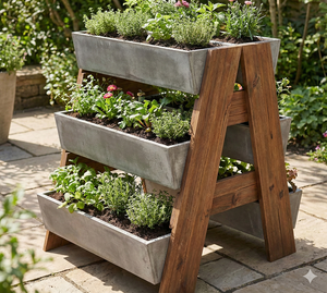 Jardinera Cuadrada Elevada <span class=keywords><strong>de</strong></span> <span class=keywords><strong>Madera</strong></span> Maciza con Pintura Ecológica a Base <span class=keywords><strong>de</strong></span> Agua, Diseño Moderno <span class=keywords><strong>y</strong></span> Color Personalizado - Product Image 1