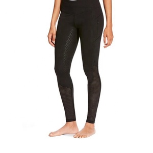 Pantalon d'équitation en silicone à siège intégral haute performance avec maille Leggings d'équitation professionnels en silicone taille haute unique - Product Image 1