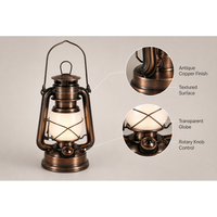 Lanterne LED rechargeable JD-L244, lampe de camping Hurricane, gradation progressive, deux modes d'éclairage, étanche IP44, décoration de tente extérieure