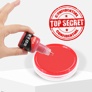 Tampone per Timbri Rotondo ad Asciugatura Rapida, Rosso, per Uso in Ufficio Finanziario, Archivio, Forze dell'Ordine e Uffici Notarili - Product Image 3