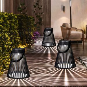 Luz <span class=keywords><strong>LED</strong></span> impermeable para patio al aire libre, carga <span class=keywords><strong>Solar</strong></span>, jardín creativo, linterna decorativa, luz de ambiente - Product Image 4