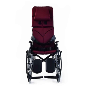 รถเข็นวีลแชร์แบบปรับเอนได้ รุ่นพรีเมียม Takan YC800 โครงอะลูมิเนียม พนักพิงปรับเอนได้ ที่พักขา PU ล้อหลัง PU ขนาด 24 นิ้ว สายรัดหน้าอก เบรกมือ แบบใช้มือหมุน - Product Image 5