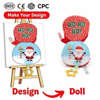Jouets en peluche personnalisés pour bébés, non toxiques, respectueux de la peau, animaux en peluche, cadeau d'anniversaire, doublure en maille, compagnon de sommeil, livre en tissu doux, or