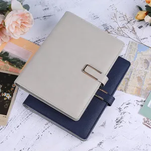 Organizador de escritório e planejador de negócios elegante, caderno A5 personalizado, diário com suporte para caneta, 2024