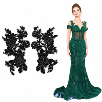 Nouvelle Applique de Robe de Mariée en Strass et Cristal Diamant à Coudre pour Robe de Bal