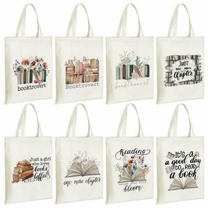 Bolsa de Mano de Alta Calidad, Lona de Algodón Gruesa, Apta para Publicidad, Impresa o en Blanco, para Compras - Product Image 1