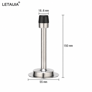 <strong>Long</strong> Reach <strong>Door</strong> <strong>Stopper</strong> with Tapered Rubber Buffer Metal Collar and Stable Circular Mount Streamlined Metal Body <strong>Door</strong> Hardware - Product Image 5