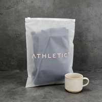 Recommandation Bestseller : Sac à fermeture éclair givré personnalisé avec logo, en plastique, pour chaussettes, vêtements, t-shirts, pour l'emballage