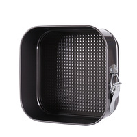 Ensemble de moules à gâteau carrés à fond amovible en acier au carbone antiadhésif, outil de cuisson pour gâteaux