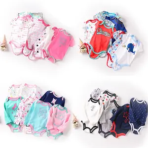 Hot Selling 100% Cotton infant onesies Factory Stock Baby Clothes Newborn Boy and Girl Bodysuit Rompers