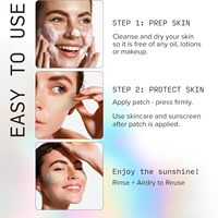 Marque privée néon couleurs rose crème solaire protection UV crème solaire 100% silicone sous les yeux patchs masque