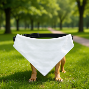 Bandana pour chien personnalisé à double face, tissu uni, design simple, vêtements pour animaux de compagnie toutes saisons - Product Image 2