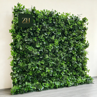 Dinding Bunga Sutra Lipat Ins Wind Hijau Buatan 8ft X 8ft Modern untuk Festival Luar Ruangan, Natal & Kembali ke Sekolah