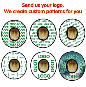 Stile americano bandiera personalizzata aquila bagnino di paglia cappelli a tesa larga erba naturale traspirante parasole per la promozione - Product Image 4