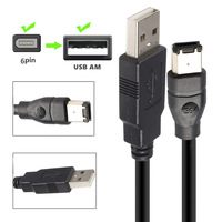 Pour imprimante caméra Scanner 1.8m 3m 4.5m Firewire IEEE 1394 6 broches mâle vers USB 2.0 un adaptateur mâle convertisseur câble cordon