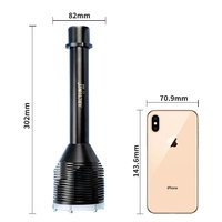 ARCHON D33 Lampe de plongée professionnelle 3000 lumens LED CREE blanc 100m étanche rechargeable lithium-ion aluminium noir pour