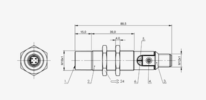 Sensor de proximidad capacitivo MT--BALLUFF BCS M18BBG2-PSC15H-S04K M18 sin montaje en superficie, PNP NO, tipo BCS00LM con roscas - Product Image 2