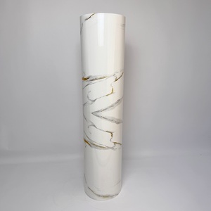 مصنع الجملة الأبيض والذهبي مذهب ملصقات الحائط محكم الرخام ملصقات الحائط تزيين ورق الحائط - Product Image 2