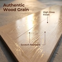Parquet stratifié haute brillance AC5 à clipser, âme HDF, E1 sans formaldéhyde, étanche, pour installation DIY résidentielle limitée