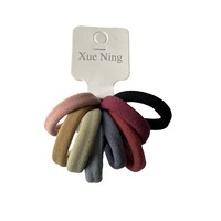 Élastique à cheveux en nylon sans couture haute élasticité, fait main, doux et crémeux blanc, respectueux des cheveux, style basique, pour femme