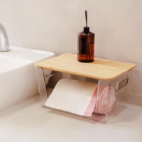 Porte-sac poubelle extra large avec poignées supérieures en bambou, 2 packs, distributeur de sacs à ordures sous l'évier pour l'organisation de la maison, usage alimentaire