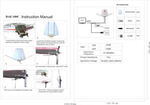 Modèle No. DAE-100C HDTV Numérique <span class=keywords><strong>FM</strong></span> VHF UHF Extérieure INFRAROUGE TÉLÉCOMMANDÉ <span class=keywords><strong>ANTENNE</strong></span> ROTATIVE DVB-T2/ISDB-T/ATSC - Product Image 4