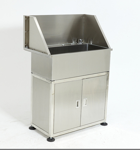 Baignoire pour animaux <span class=keywords><strong>de</strong></span> compagnie en acier inoxydable YM-978 avec armoire <span class=keywords><strong>de</strong></span> rangement et protection anti-éclaboussures, station <span class=keywords><strong>de</strong></span> lavage pour chiens - Product Image 3