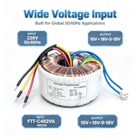Transformateur toroïdal 1000VA 110V 220V 240V entrée 45V 0 45V double sortie pour amplificateurs audio professionnels et équipements sonores