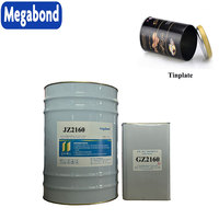 Adhésif polyuréthane bi-composant Megabond à haute adhérence pour tôle, métal composite, PET, VMPET, film laser arc-en-ciel et autres matériaux