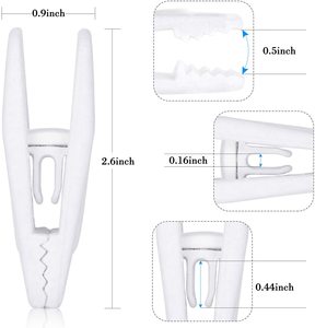 Velvet Hangers <b>Clips</b> Finger <b>Clips</b> Perfect for Use with Slim-line Clothes Velvet Hanger Felt Hanger <b>Clips</b> - Product Image 1