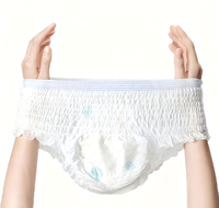 Échantillon gratuit : Pantalons de marche pour bébé sur mesure à usage unique avec couches jetables emballées individuellement