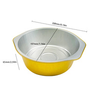 Conteneur alimentaire en aluminium vert, mini, rectangulaire, compatible four, 200 ml, avec couvercle en plastique, pour emballage de pâtisserie