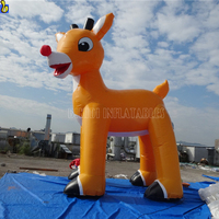 Moose gonflable géant à succès pour Noël, ballon de renne décoratif gonflable