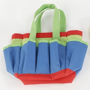 Bolsa enrollable para herramientas de jardín con 5/9 bolsillos, asa superior, para niños y adultos, uso en exteriores, color azul, rojo, verde, tela resistente - Product Image 1
