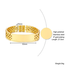 Trang Sức Thời Trang 2023 Dây Chuyền Đồng Hồ Vòng Tay Thép Không Gỉ Màu Vàng Bạc Đen Cho Nam - Product Image 2
