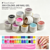 Gel à ongles YezeColour en pot, marque privée OEM ODM, 300 nuances riches, commande en gros pour les distributeurs de produits pour ongles