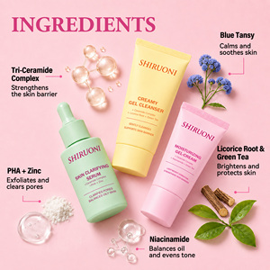 Kit de Soins Clarifiants 3 Étapes OEM ODM avec Sérum, Nettoyant, Gel et <span class=keywords><strong>Crème</strong></span> – Cible les Imperfections, Affine les Pores, Renforce la Barrière Cutanée, Doux - Product Image 5