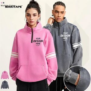 Sudadera con Capucha BEW0168, Gruesa, 455 g/m², con Logotipo Personalizado Bordado, Forrada, Extra Grande, con Cierre, Lisa, Estilo Vintage, Lavada al Ácido, Unisex - Product Image 1
