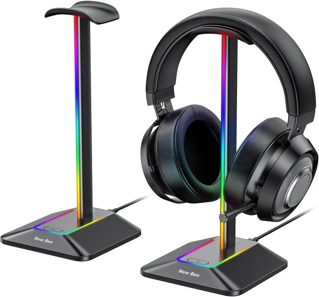 New Bee Z9 Aluminum Alloy Led Rgb Gamer Holder Hanger Headphone Headset Stand