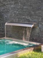 Lame d'eau en acier inoxydable Jardin extérieur Fontaine Piscine Cascade