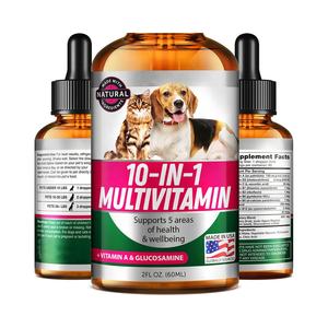 Vitaminas para Mascotas 10 en 1 OEM, Gotas Líquidas de Glucosamina Natural para Perros y Gatos, Suplemento Multivitamínico para la Salud Intestinal, Inmunológica y Articular del Perro - Product Image 6
