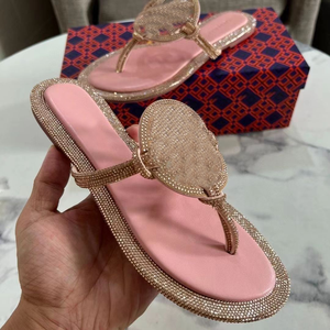 <span class=keywords><strong>Sandalias</strong></span> y Pantuflas Planas de Mujer con Pedrería TB, Marca de Diseñador Estadounidense, las Más Vendidas - Product Image 3