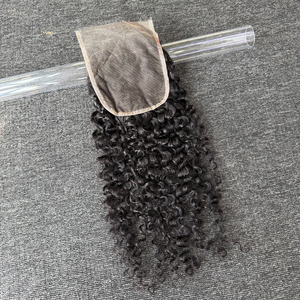 Lavish Beauty pour Cheveux Bouclés, Fermeture Frontale en Dentelle HD 5x5, 16-20 Pouces, Cheveux Humains Brésiliens 100% Vierges, Dentelle Transparente, pour Femmes Noires - Product Image 5